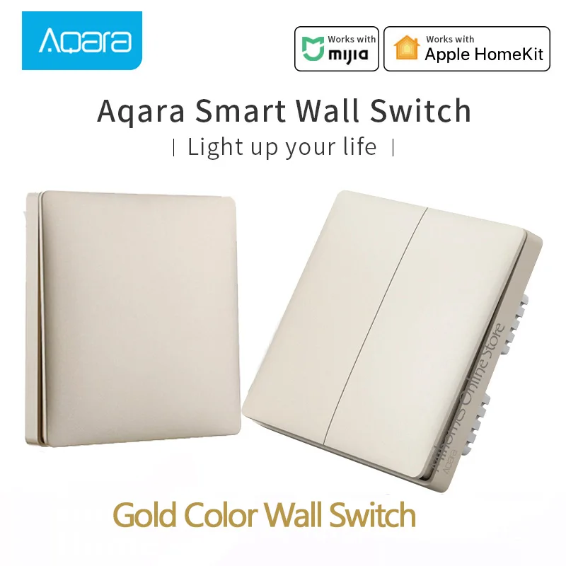 Умный настенный выключатель Aqara Золотая версия ZigBee Zero Line Fire Wire дистанционное