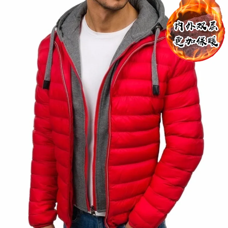 

Winter cotton clothing double hooded cotton clothing warm bubble cotton clothing men's warm jacket plus Coat top