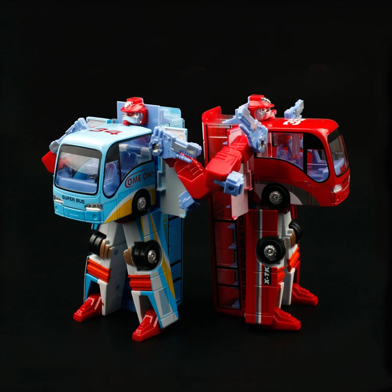 

Toy Car School Bus Deformed Transforming Robot Toddler 20Cm Model