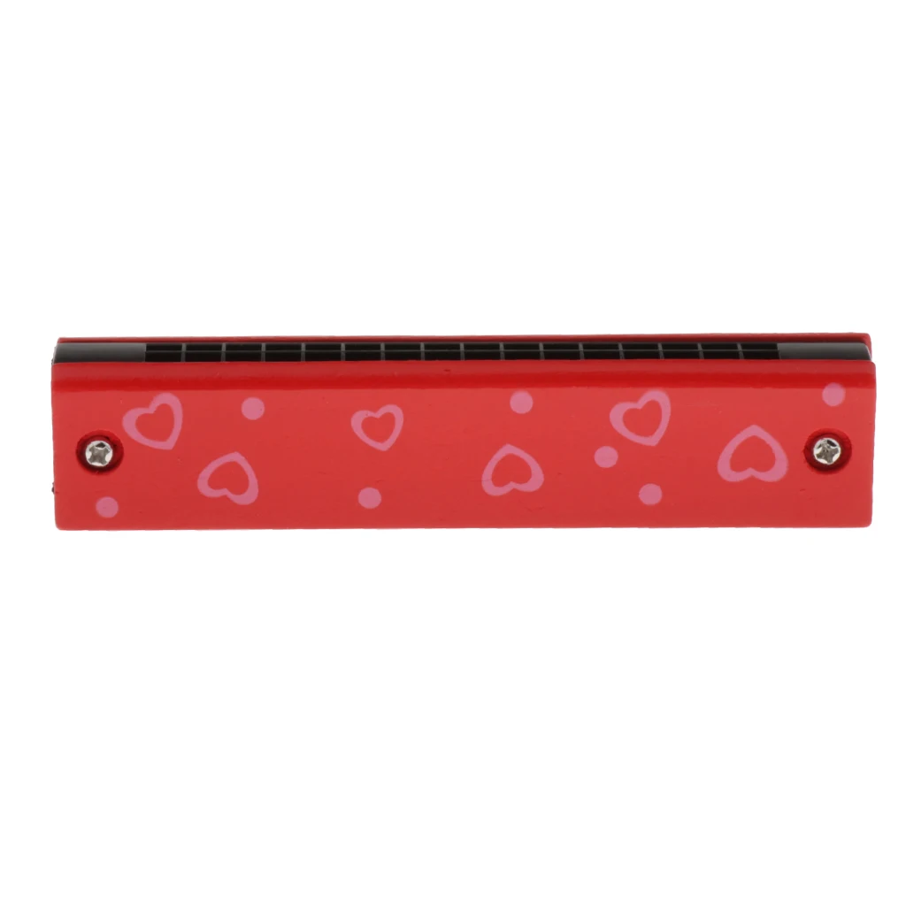 

Wooden Cartoon Harmonica 6-hole Mouth Organ Learning Toy for Kids
