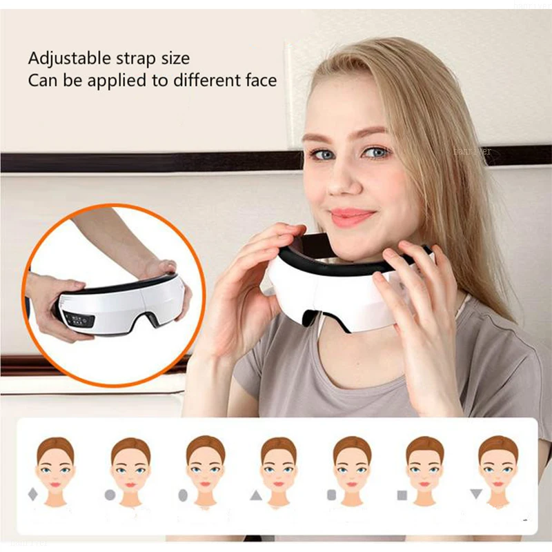 Электрический массажер для глаз с функцией mp3. Беспроводной Вибрационный