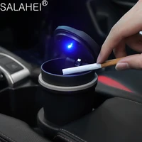 1pc car led ashtray garbage storage cup container ash tray for chery tiggo 3 4 5 7 pro 8 car styling universal size