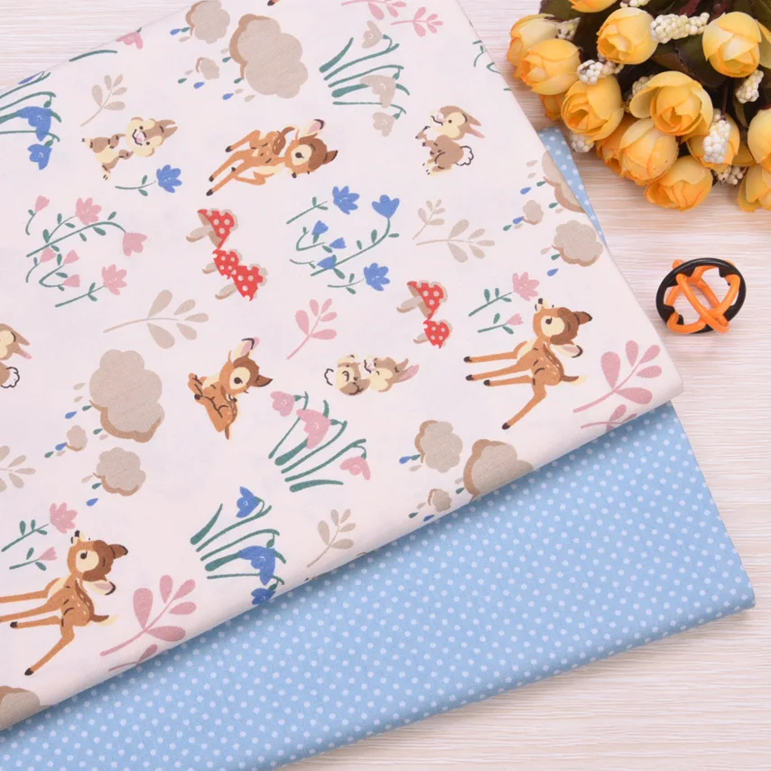 ткань хлопок 100% для шитья детский принт рисунок хлопчатобумажная DIY постель