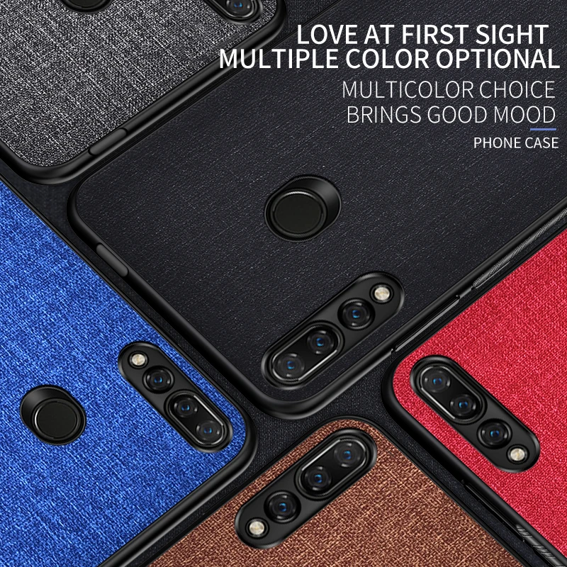 Cloth Skin Case For Huawei Honor 9X Premium Global Version Luxury Soft TPU Back Cover Phone Coque Capa |