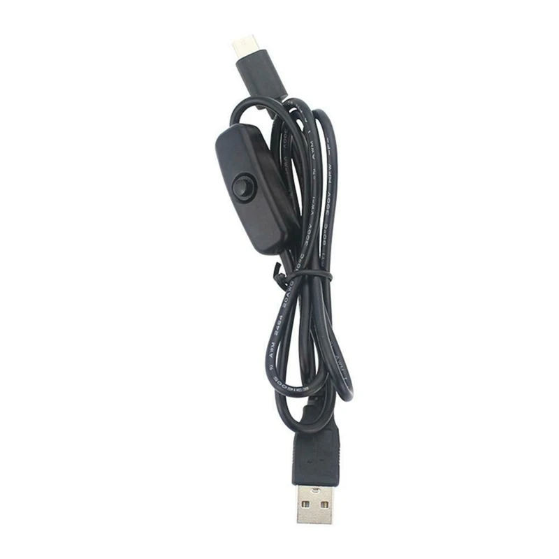 Кабель-адаптер питания 5 В 3 А Usb к Type-C шнур с кнопкой вкл. ВЫКЛ. Для Raspberry Pi 4 Model B |