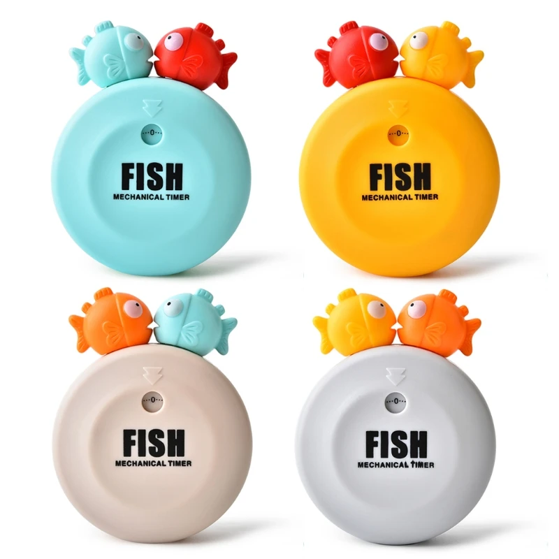 

R2JC Two Fish Shape Mechanical Cooking Timer Mechanical Kitchen Cooking Timer Manual Timer Counters Cooking Timer Baking Time