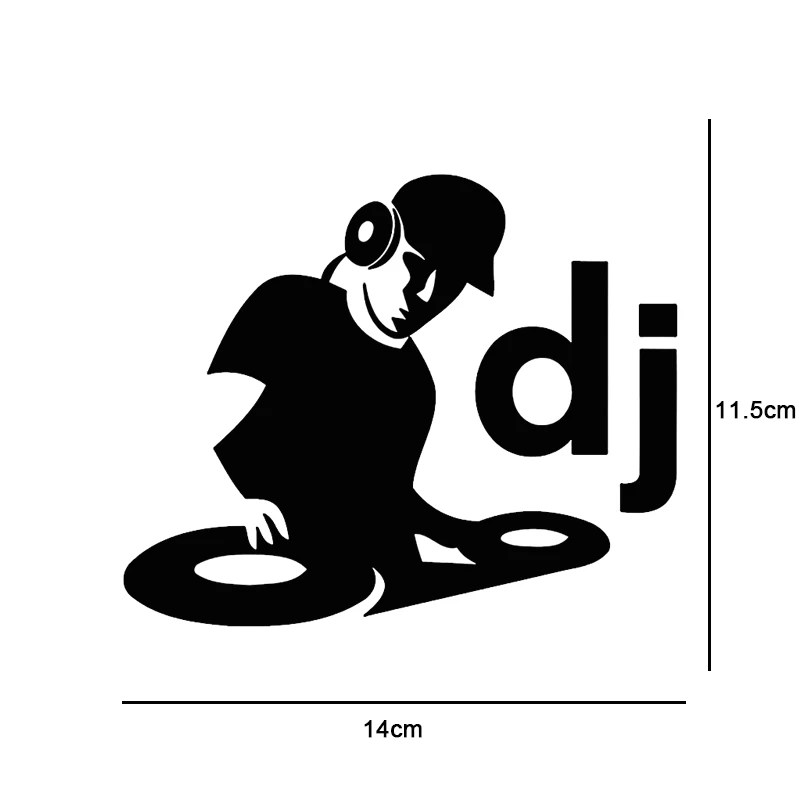 14*11 5 см наклейки и Музыкальный клуб DJ отражающей персонализированные виниловая