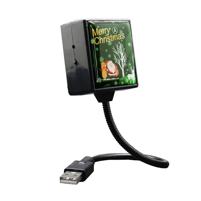 

Мик зарядных порта USB для автомобиля Led украшение, атмосферная лампа крыши Рождественский Ночной Светильник проектор Регулируемый автомоби...