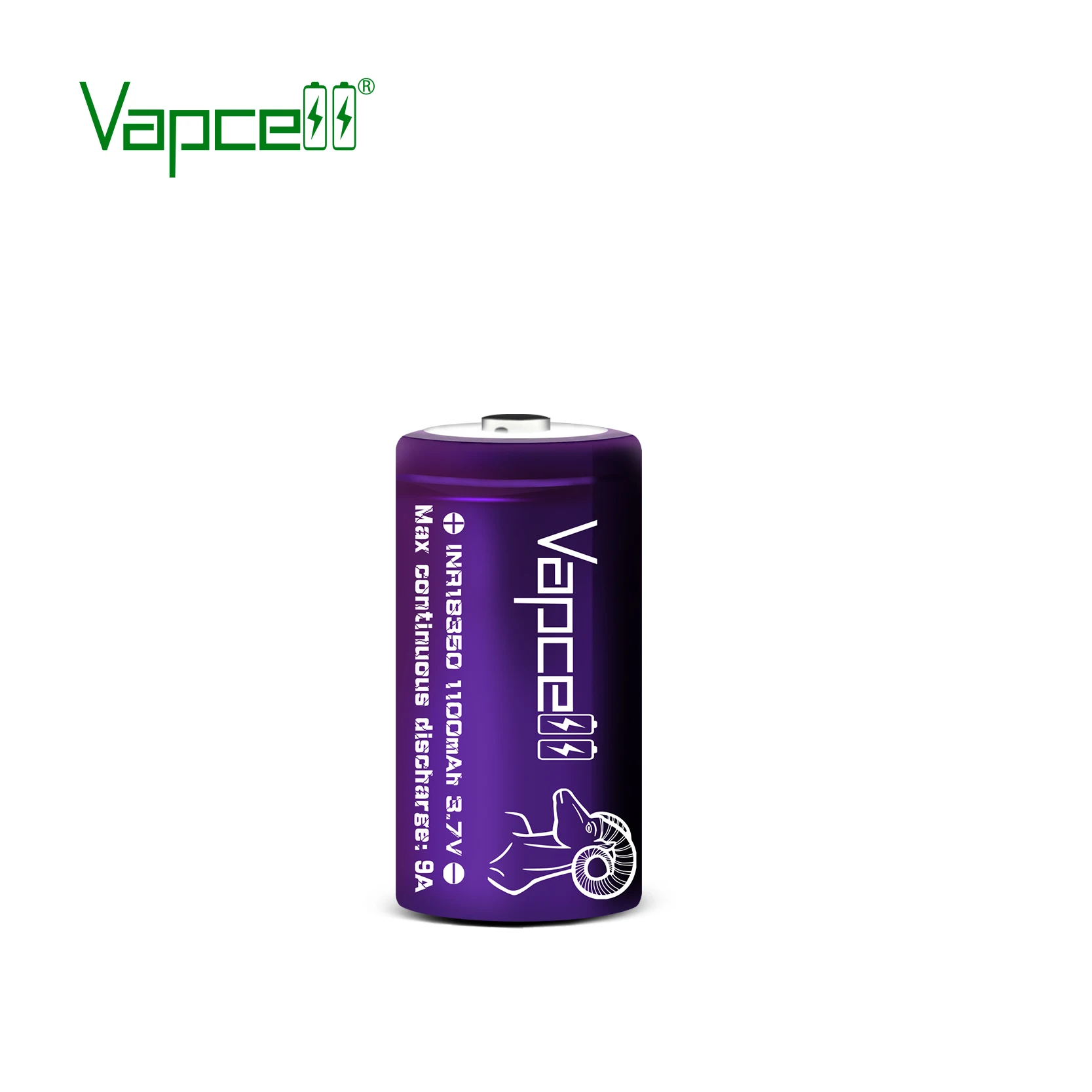 Перезаряжаемая литиевая батарея Vapcell18350 1100 мАч 9 А 3 7 в