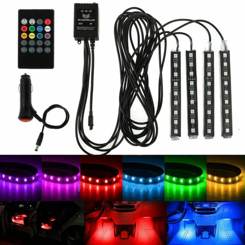 

Strip Lamps Atmosphere Lights Car Decor Floor Footwell Inside Interior RGB