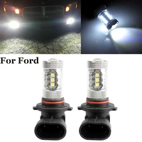 2 pcs bright white led fog lights bulb for ford f150 f250 f350 car driving running lamp spotlight 100w 6000k luz fog lamp new
