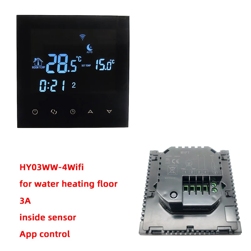 Water Wifi AC220-240V Wi-Fi ЖК-дисплей с сенсорным экраном термостат Еженедельный программируемый Электрический/Водный/бойлер температуры - Цвет: Water Wifi