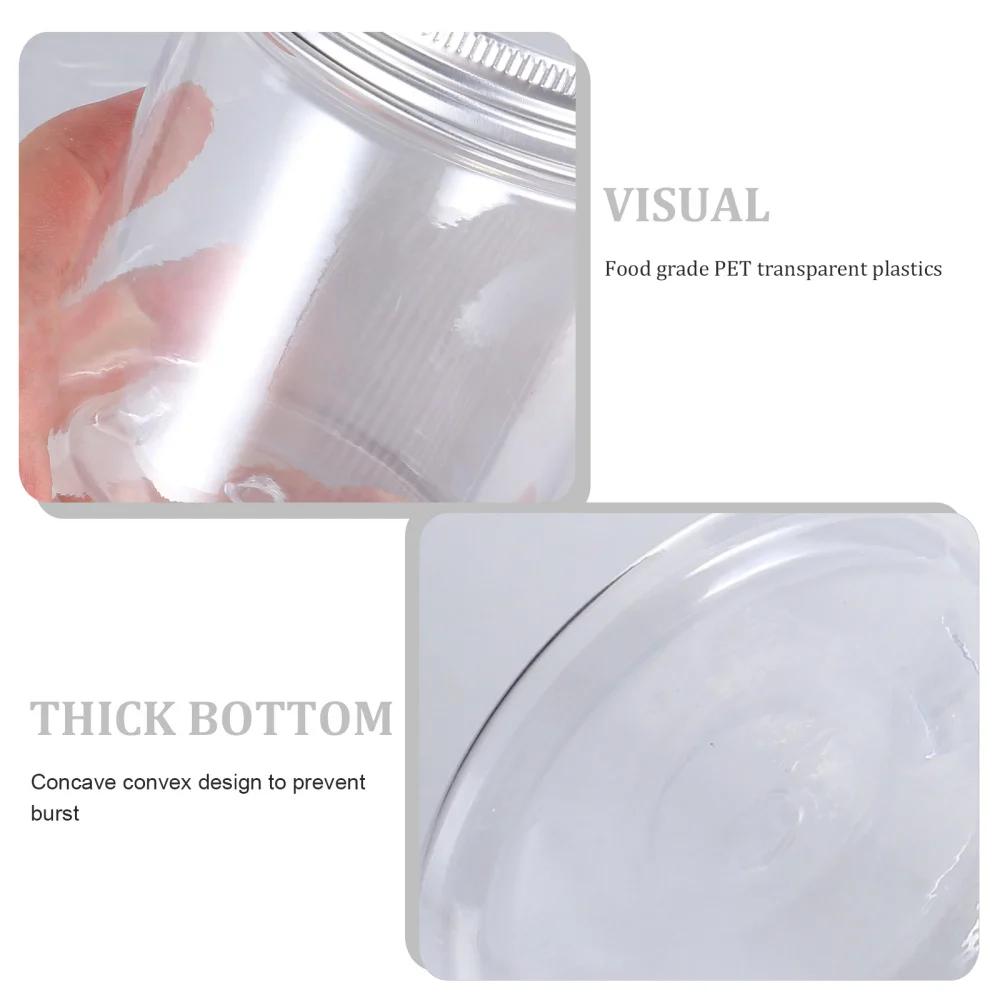 

12pcs Anti-dust Snack Jars Tea Cans Tea Jars Storage Cans (Transparent)