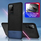 для Samsung S20 Ultra Чехол ,чехол для Galaxy S20 чехол задняя крышка, противоударные Чехлы MOFi S20 +, роскошные тканевые силиконовые чехлы