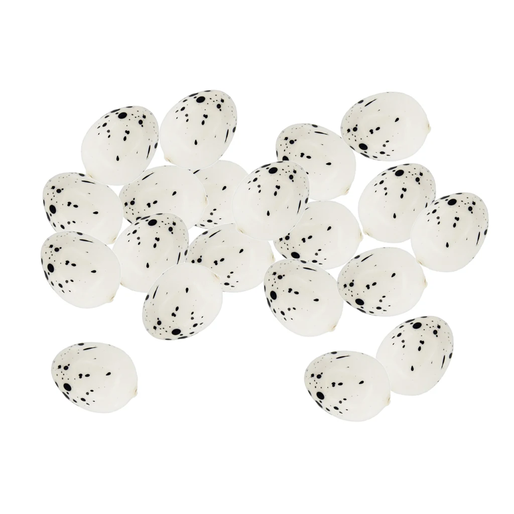 

Pack of 20 Artificial Foam Eggs Nest Spotted Speckled Hatching Eggs DIY Craft