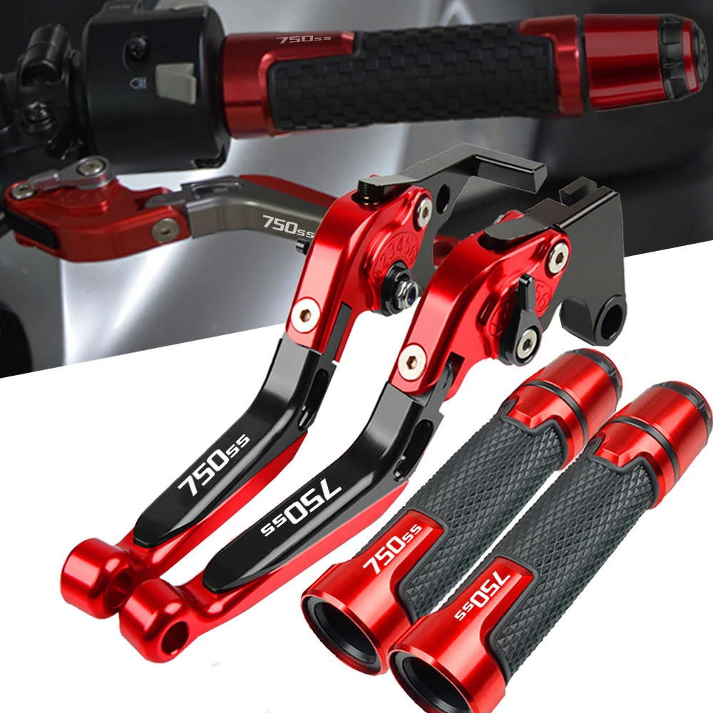 

Motorcycle Adjustable CNC Brake Clutch Levers Handle Hand grips Handlebar grip ends FOR DUCATI 750SS 750 ss 1999 2000 2001 2002