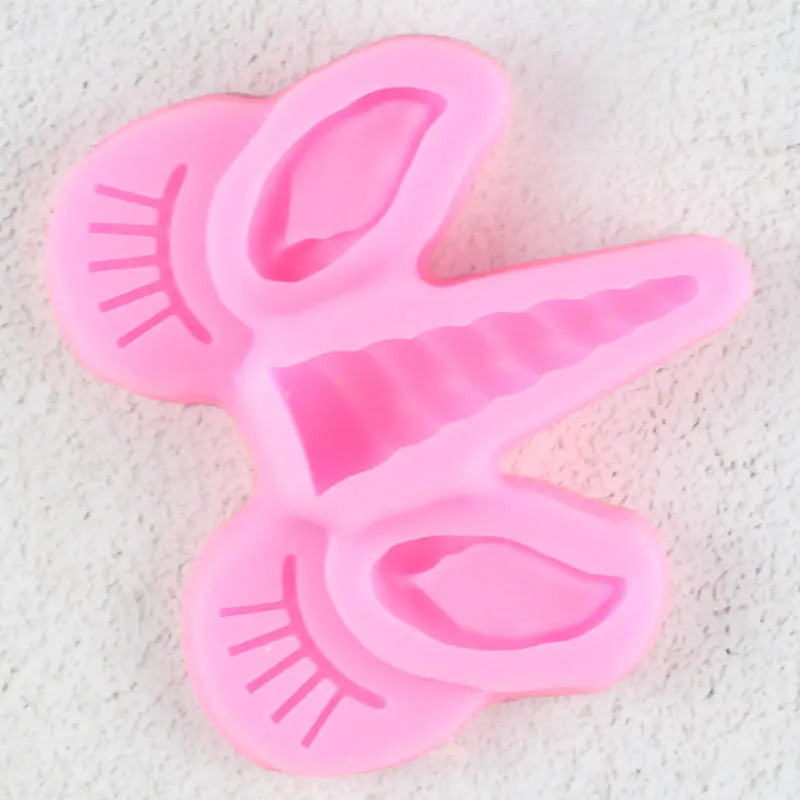 Единорог ушной рог для глаз силиконовая форма детского дня рождения помадка