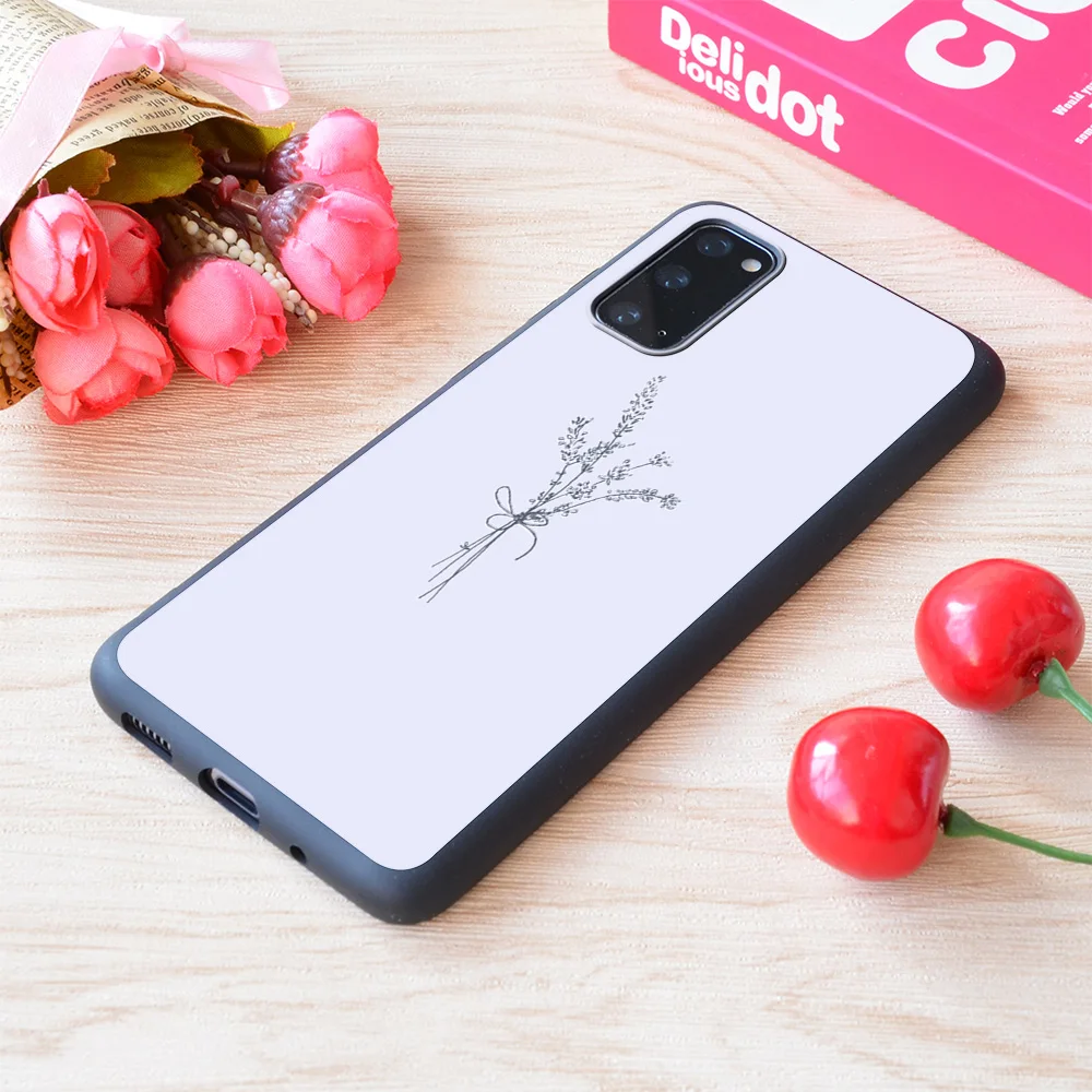 

For Samsung Galaxy Lovely Lavender Bunch Print Soft Matt Phone Case