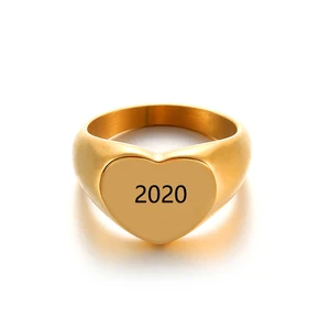 Кольца с именем сердца для женщин, изящные индивидуализированные кольца из нержавеющей стали с гравировкой, романтические ювелирные изделия на годовщину, хороший подарок
