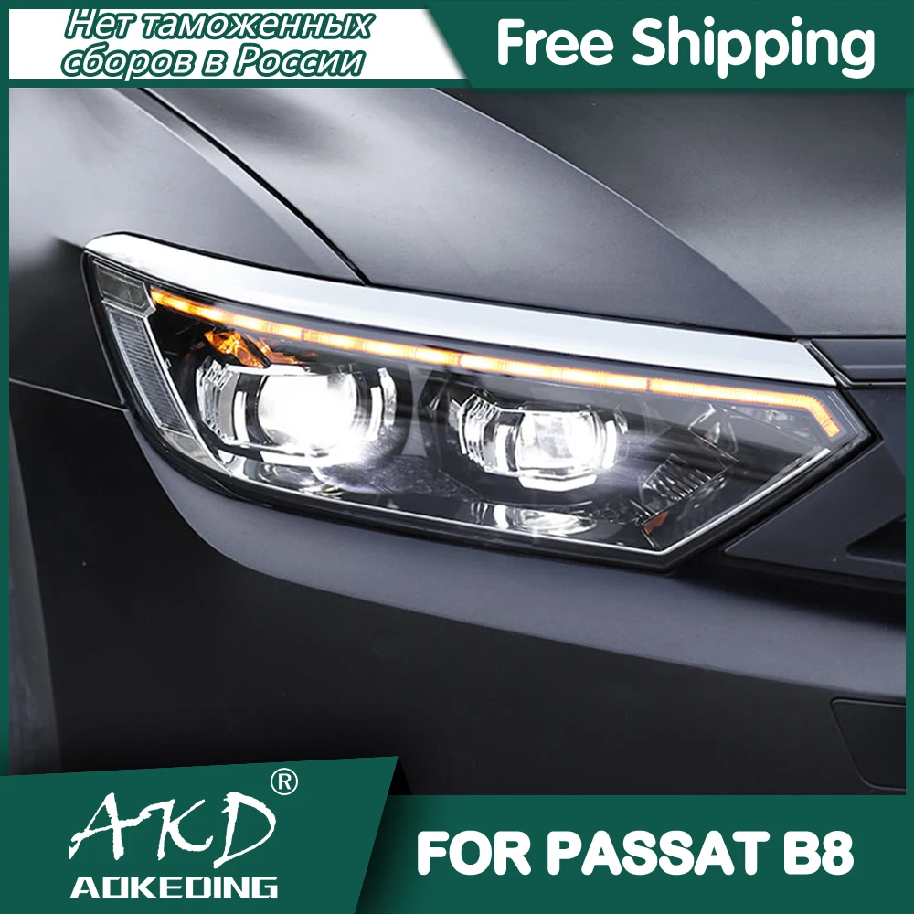 

Headlights For VW Passat B8 Europe 2015-2019 DRL Day Running Light Head Lamp LED Bi Xenon Bulb Fog Lights Tuning Car Accessory