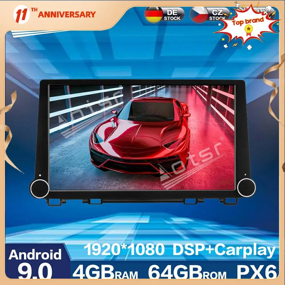 

11.8" MAX-PAD Android 9 64GB Car HD Multimedia player For Honda CR-V CRV 2017 + Car GPS Navigation Streaming night vision Radio