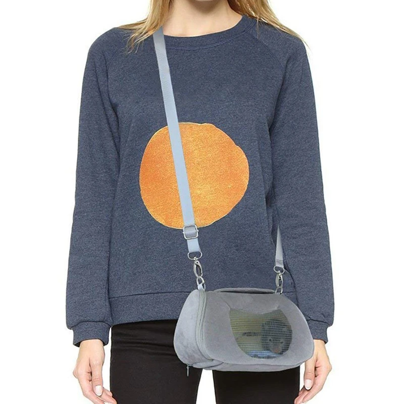 

Portable Pet Carrier Outgoing Handbag With Adjustable Single Shoulder Strap Pouch For Sugar Glider Hamster Squirrel Small Animal