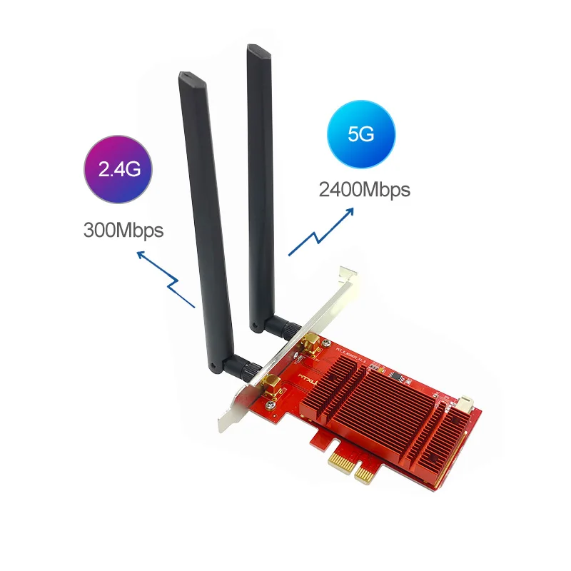 2973 Мбит/с WiFi6 PCI Express Bluetooth 5 1 адаптер двухдиапазонный 2 4G/5 ГГц 802.11ac/ax Intel AX200 PCIe