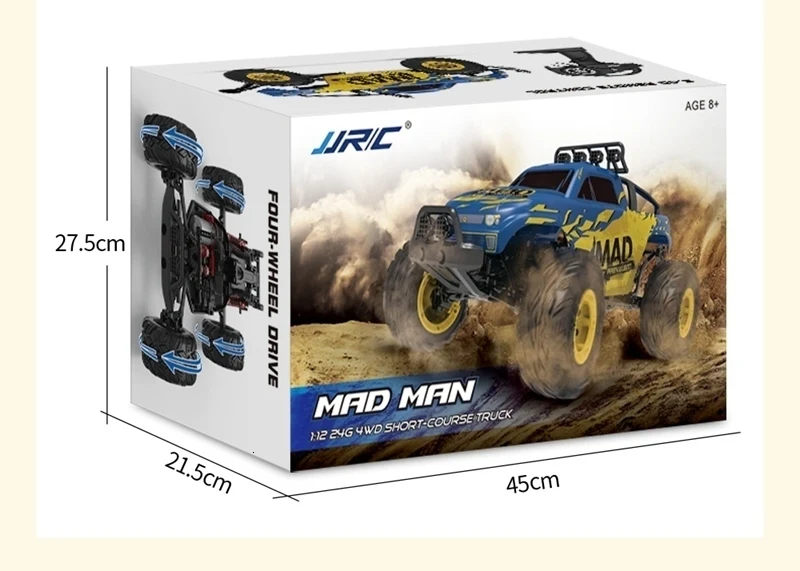 JJRC Q40 1:12 2,4G 4WD грузовик с коротким курсом рок-гусеничный внедорожник RC автомобиль Mad Man автомобиль с дистанционным управлением VS Q39 WLtoys 12428 REMO 1631