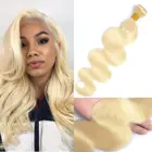 1 шт., 613 блонд, волнистые пряди бразильских волос, волнистые пряди, 100% человеческие волосы Remy, пучки 613 блонд, наращивание волос