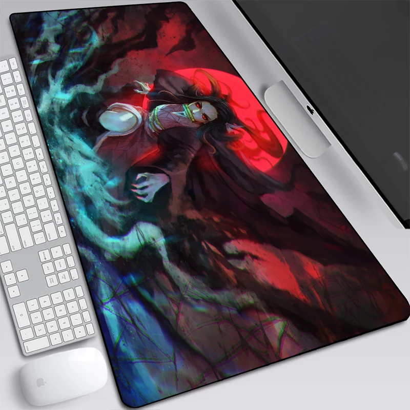 

Anime Demon Slayer Kimetsu No Yaiba Large Gaming Mouse Pad Computer Gamer Lock Edge Pad Desk Keyboard Xxl Mouse gamer