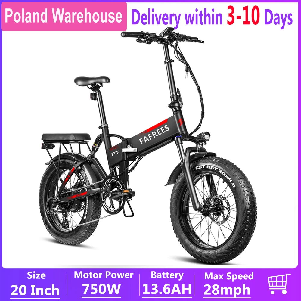 Online 20x 4,0 Zoll Fett Reifen 750W Falten Elektro Fahrrad Power Unterstützen Moped E-Bike Mit 13,6 AH Batterie 50-60miles Range Electric Bike