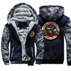 Толстовка мужская зимняя, камуфляжная, Байкерский стиль с мотивами рокабилли