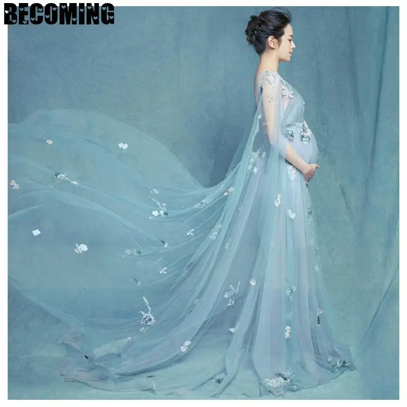 Кружевные платья для беременных с V образным вырезом фотосъемки платье Одежда