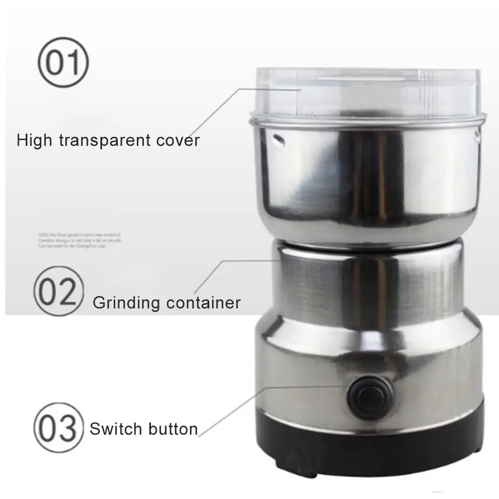 

150W Electric Coffee Grinder Pepper Spice Nuts Seeds Coffee Bean Medicinal Grind Machine