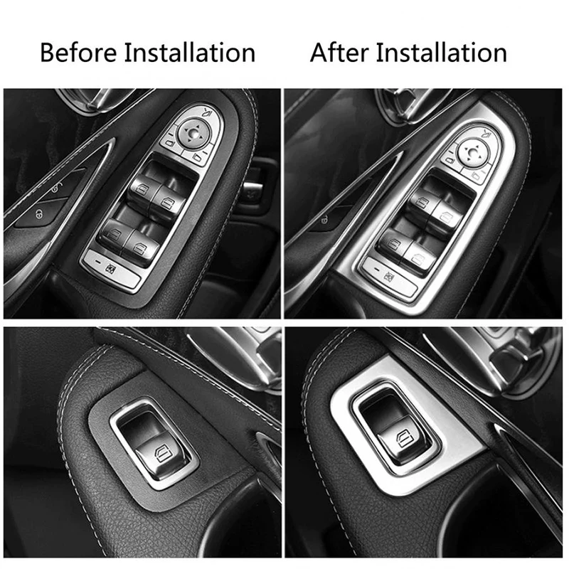 4 шт. комплект кнопки оконного подъемника ABS для Mercedes Benz GLC C Class W205 X253 2015 2020