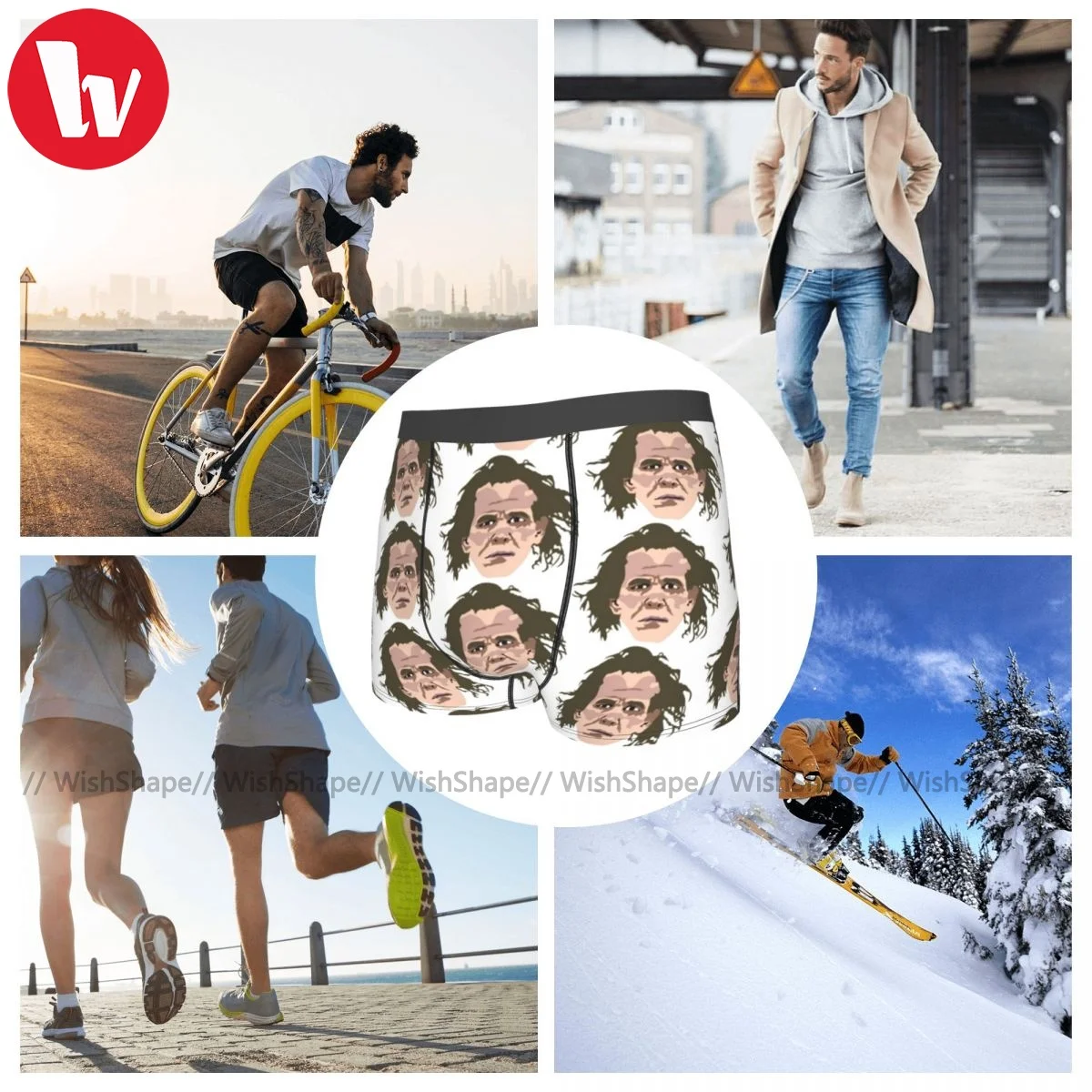 

Mugshot Underwear Trenky Polyester Breathable Trunk Men Pouch Design Boxer Brief