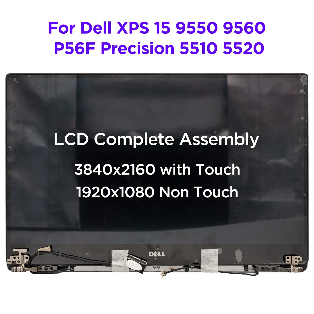 

New 15.6" Dell XPS 15 9550 9560 P56F LCD Touch Screen Complete Assembly Precision 5510 5520 LCD Display UHD 3840x2160 1920x1080