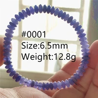 natural blue tanzanite tanzania gemstone bracelet women clear round beads 6 5mm stretch tanzanite crystal aaaaa