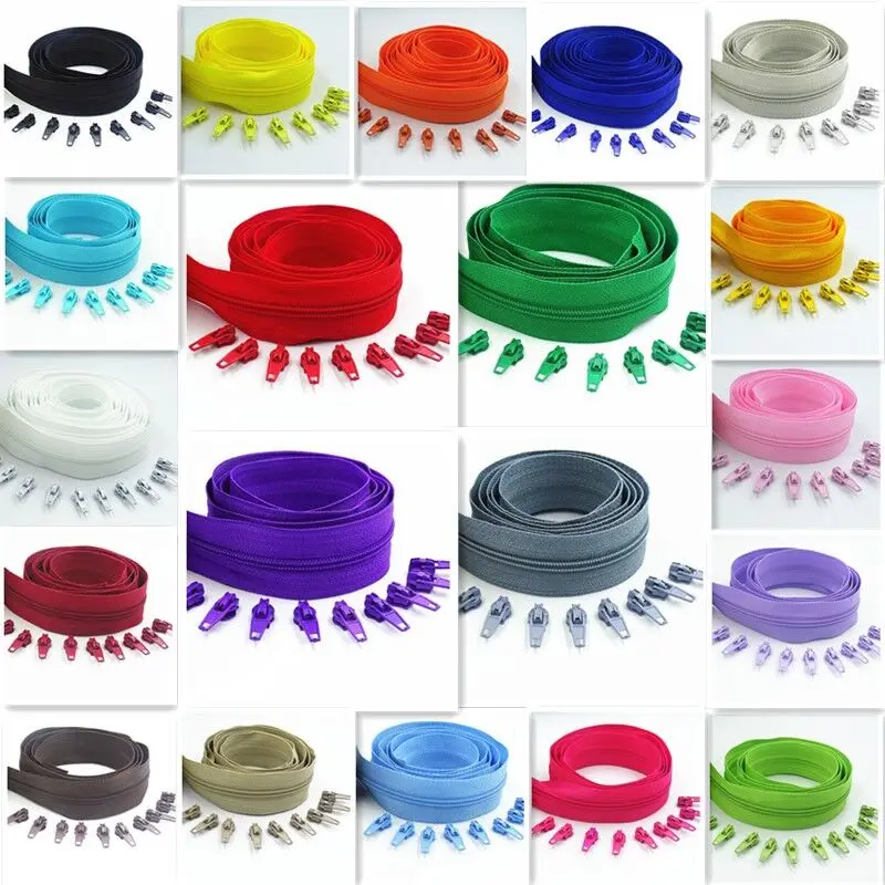 3 #10 метров молния на дворе нейлоновые катушки молнии с 20 шт. слайдер для кошельков