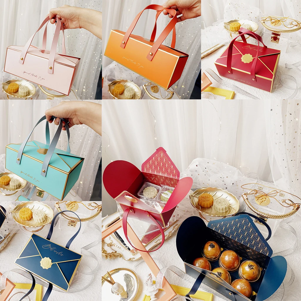 Бронзирующая портативная бумажная коробка кожаная упаковочная для шоколадных