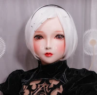 jw mask 24 handmade cute femalegirl resin half head cosplay japanese anime role play lolita kigurumi mask crossdresser doll