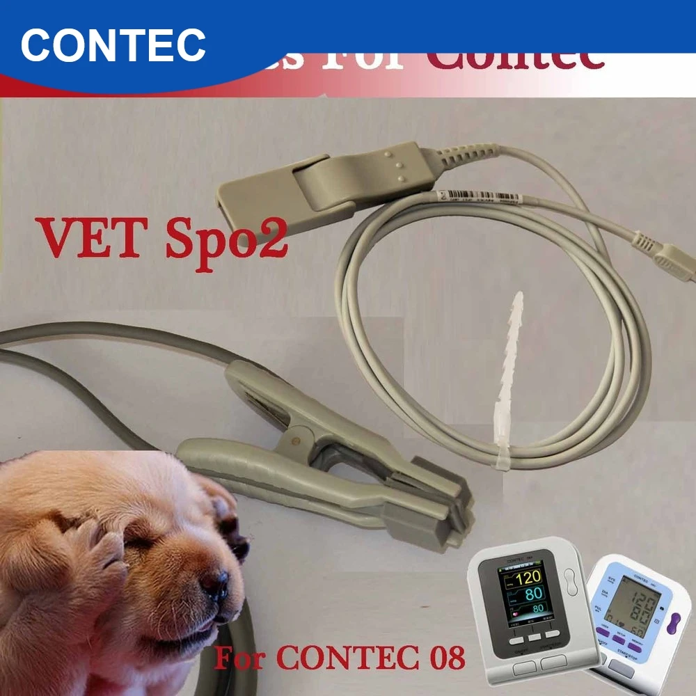 VET SPO2 зонд Для CONTEC бренд цифровой монитор артериального давления CONTEC08A/08C