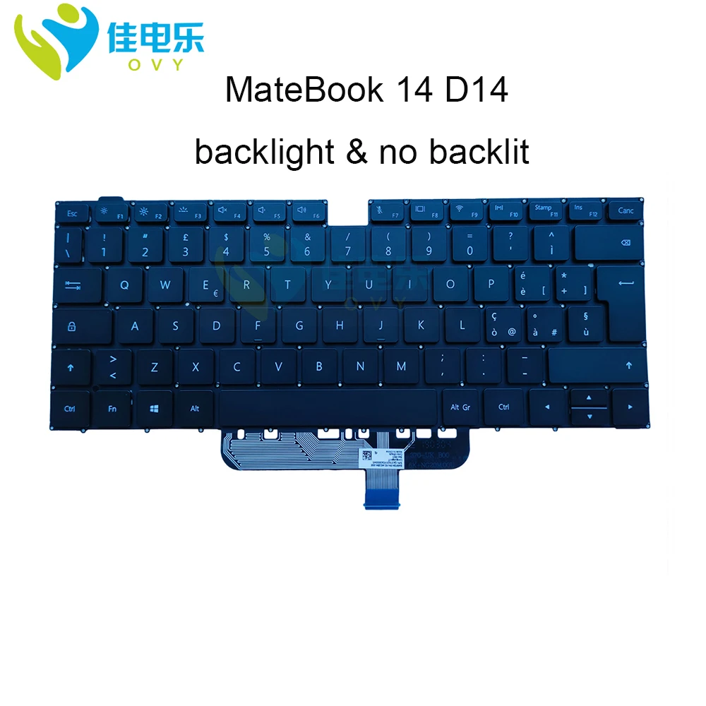 

New IT Italiano Italian computer Backlit keyboard for Huawei MateBook D 14 NBL-WAQ9RP NBB WAH9P WAE9P WAP9R KLVC-WFH9L BohL-WFP9