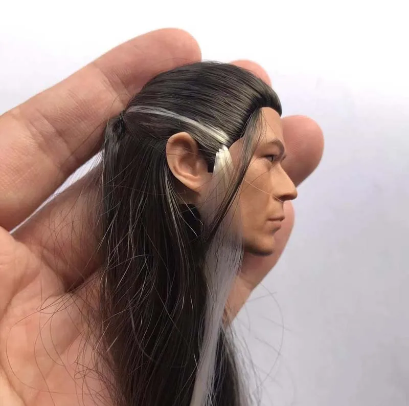 Голова Yangguo Sculpt в масштабе 1/6 модель головы Луиса КОО с длинными натуральными