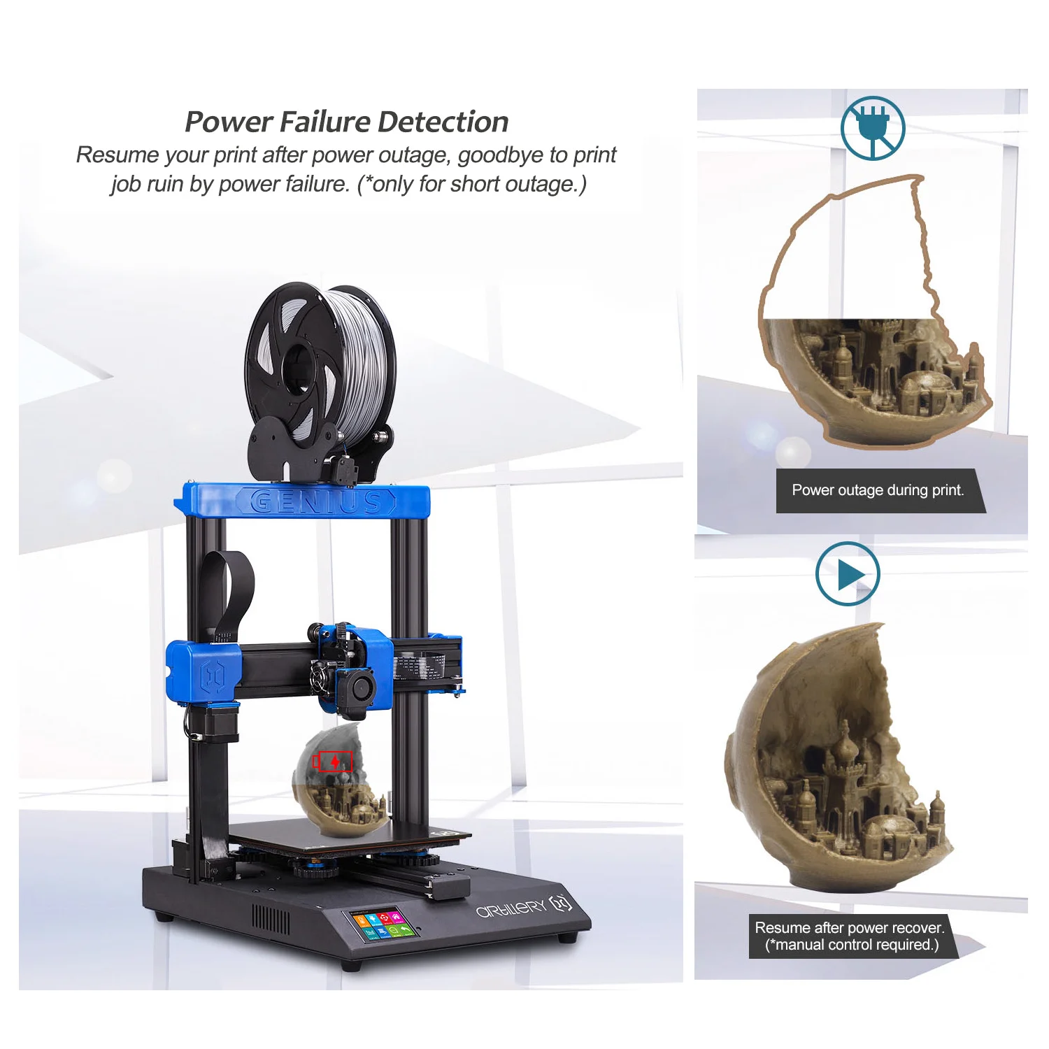 3D принтер Artillery Genius высокой точности набор для самостоятельной Печати размер