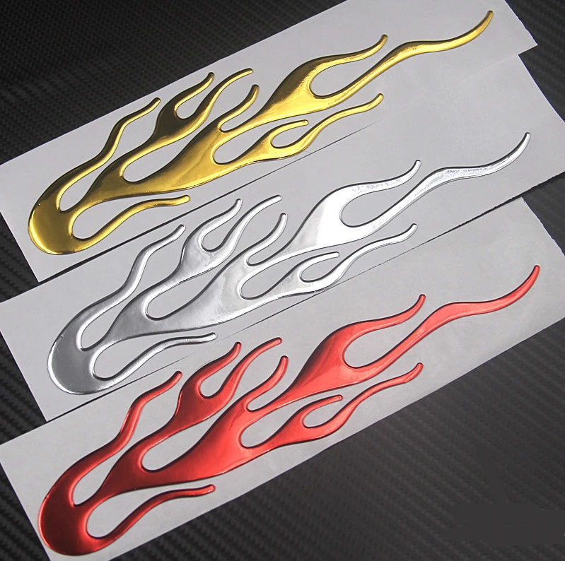 

Наклейка на автомобиль, ПВХ, 20 х4 см, 2 шт., крутой огонь, хромирование, наклейка с изображением огня