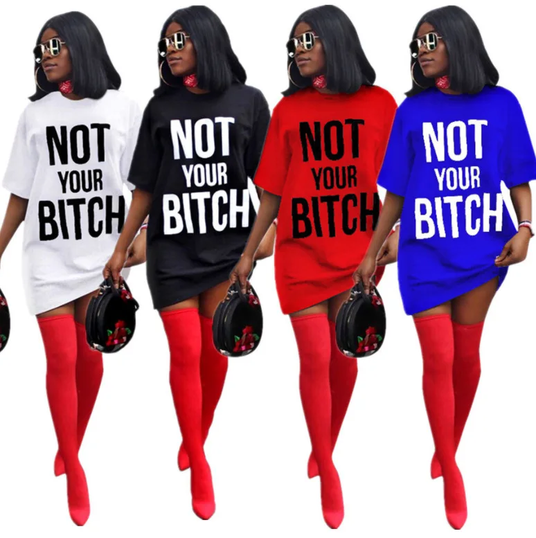 Женский свитшот с надписью Not Your Bitch повседневный в стиле Харадзюку европейские