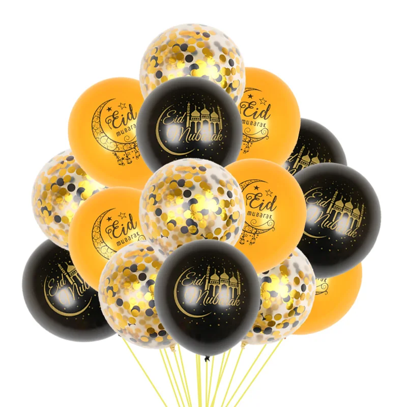 15 шт. Мечеть Ид Мубарак латексные шары с принтом полумесяца Рамадан домашний