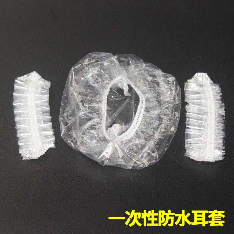 

100pcs Disposable Ear Cover Waterproof Bath Shower Hair Dyeing Ear Protector Shield Earmuffs Caps Barber Tools Salon Accessories