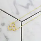 Ожерелье jiwelry, геометрическое многоугольное ожерелье, гидромолекула льда, формула H2O, подвеска с научной тематикой